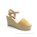 Frauen offene Spitzenschnalle Espadrille Sandalen offen